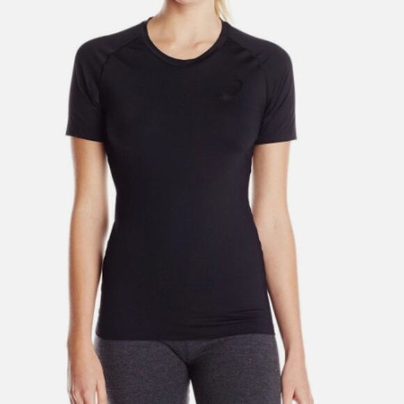 Asics INNER MUSCLE Motion Support Women Compression Top Short Sleeve Black S - Picture 1 of 8